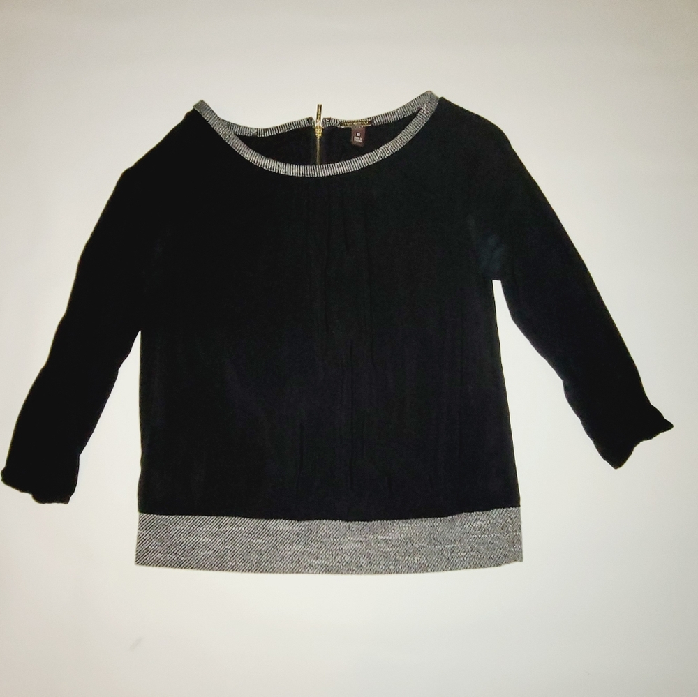 Dana Buchman blouse sweater trim
